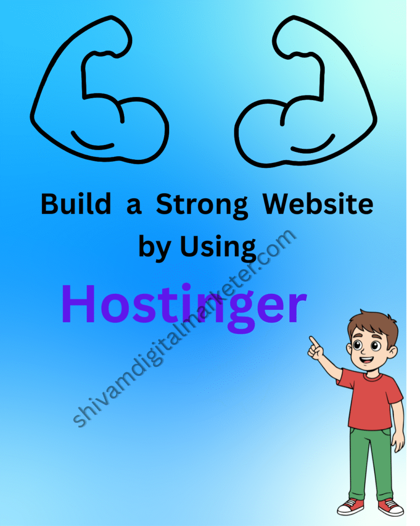 This image tell about how to  build a strong website  by using Hostinger