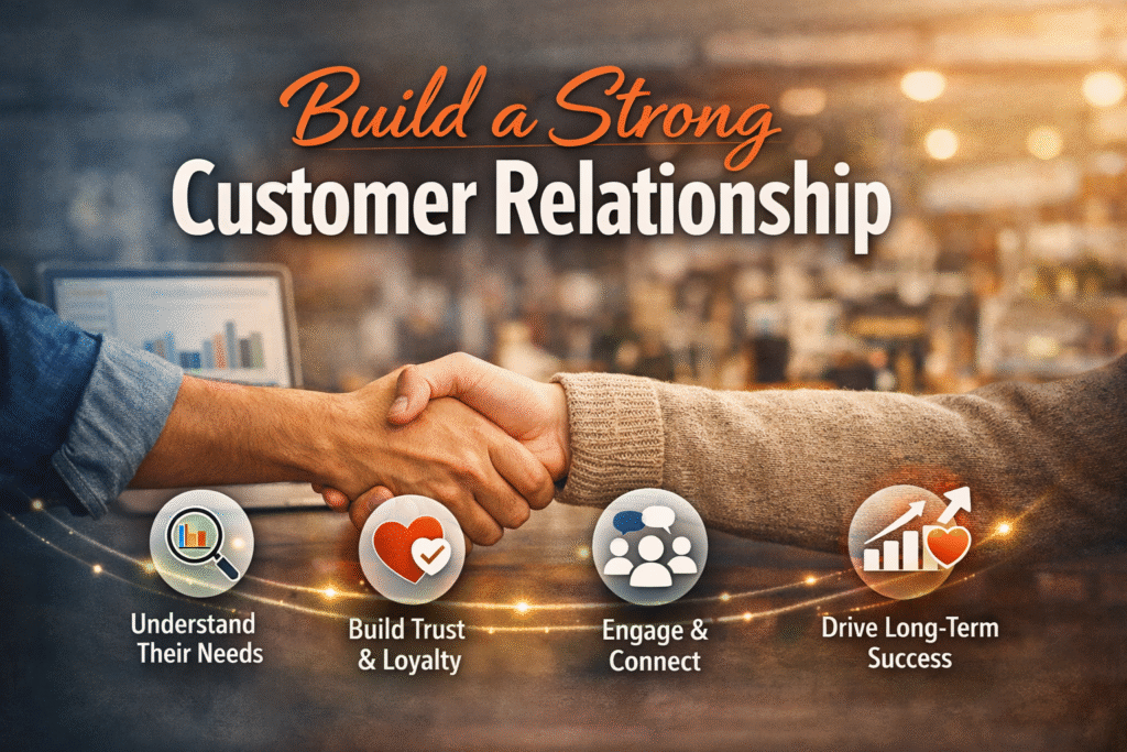 This image tell us how to build strong customer relationship